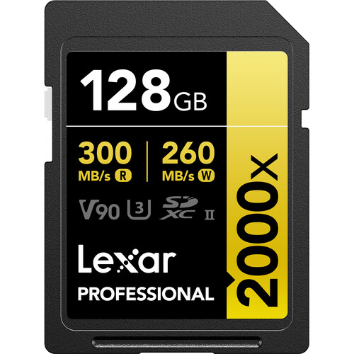 Lexar Professional 2000x 128GB SDXC UHS-II Card @B&H $90