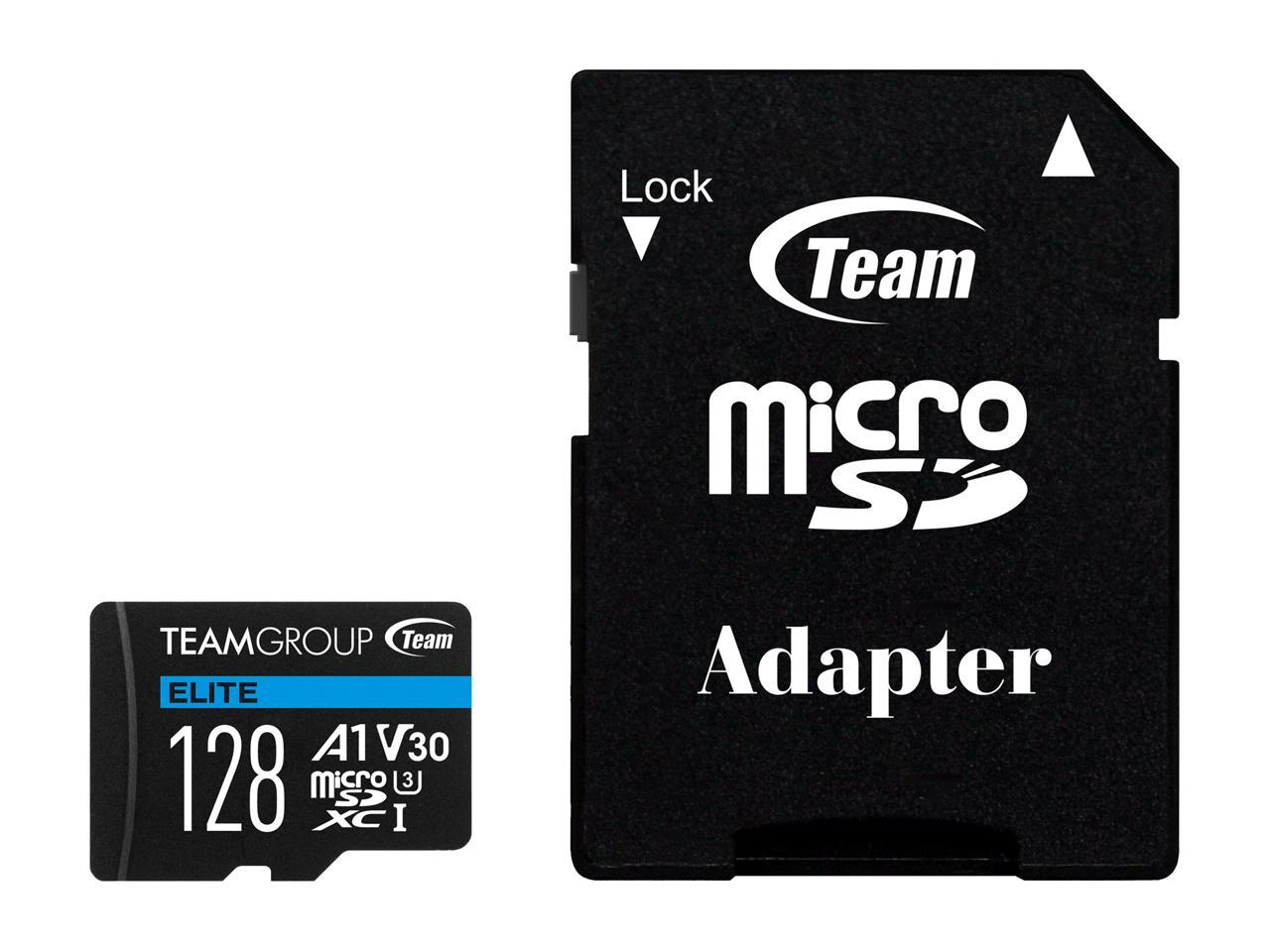 128GB Team Group Elite microSD XC U3 V30 ($14 /2) @Newegg $7.49