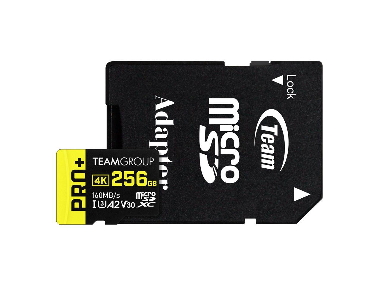 256GB Team PRO+ microSD XC U3 A2 V30 Memory Card with Adapter @Newegg $14.49