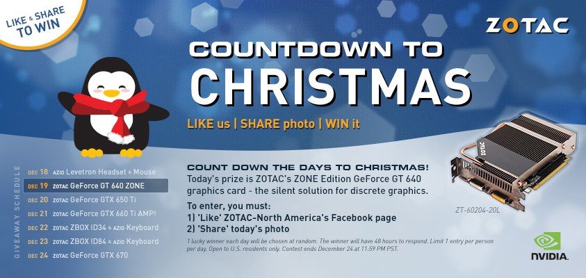 Zotac FB Countdown to Christmas ~12/24