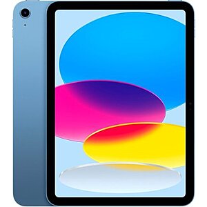 Apple - 10.9-Inch iPad - Latest Model - (10th Generation) with Wi-Fi - 64GB - Blue $299