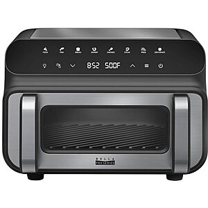 10.5-Quart bella PRO Touchscreen 5-in-1 Indoor Grill & Air Fryer (Stainless Steel) $60