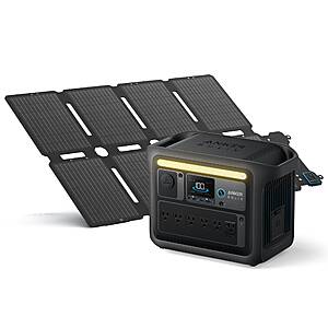 Anker - SOLIX C1000X Solar Generator 1,056Wh/1800W 2-in-1 Power Pack for Home Backup,Outdoor Camping,RV $699