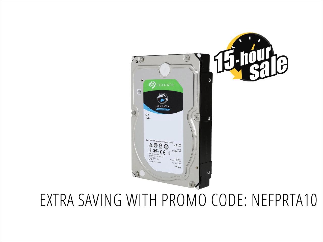 6TB Seagate Skyhawk Surveillance Hard Drive ST6000VX0023 $185AC