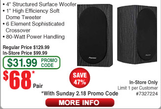 Pioneer Sp Bs22 Lr Andrew Jones Bookshelf Speakers 68 Pr Ac Frys