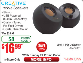 Creative Labs Pebble Modern 2 0 Usb Desktop Speakers 17 Ac Frys