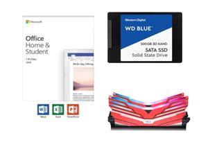 Microsoft Office Home Student 2019 500gb Wd Blue Ssd 16gb