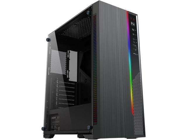 DIYPC DIY-D3-RGB Black USB3.0 Steel/ Tempered Glass EATX Mid Tower Case $44 AC @Newegg