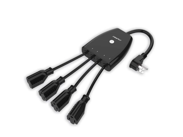 POWRUI AW-39 Outdoor Smart Plug Weatherproof WiFi 4-Outlet Extender with Alexa $27.97