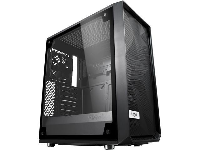 Fractal Design Meshify C Black High-Airflow Compact Light Tint Tempered Glass Mid Tower Case $80