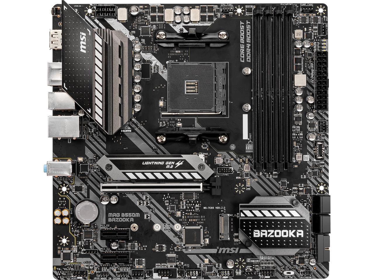 MSI MAG B550M BAZOOKA AM4 mATX Motherboard @Newegg $115