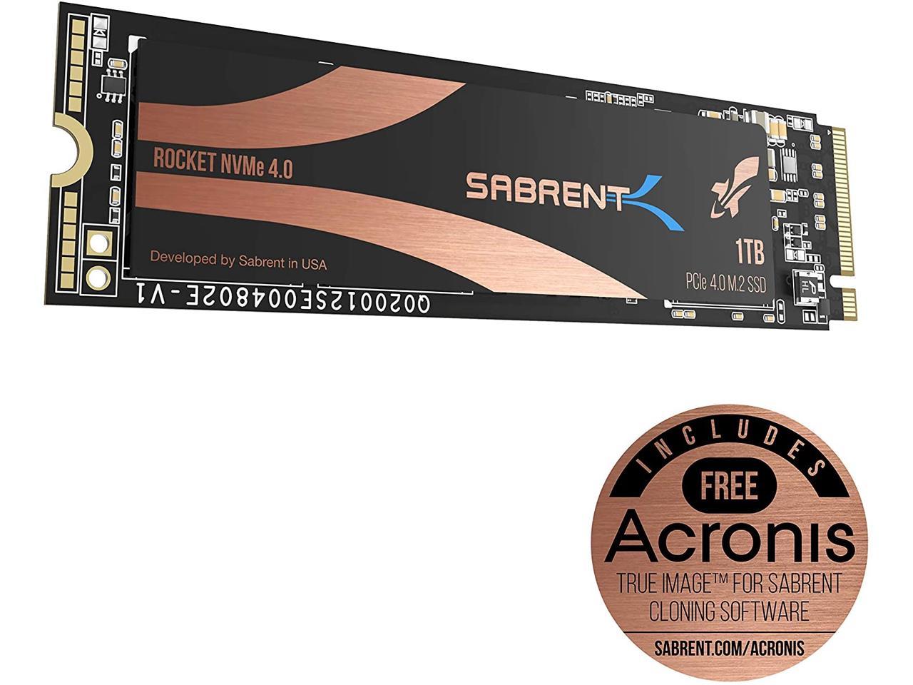 1TB Sabrent Rocket NVMe PCIe 4.0 M.2 2280 SSD @Newegg $160