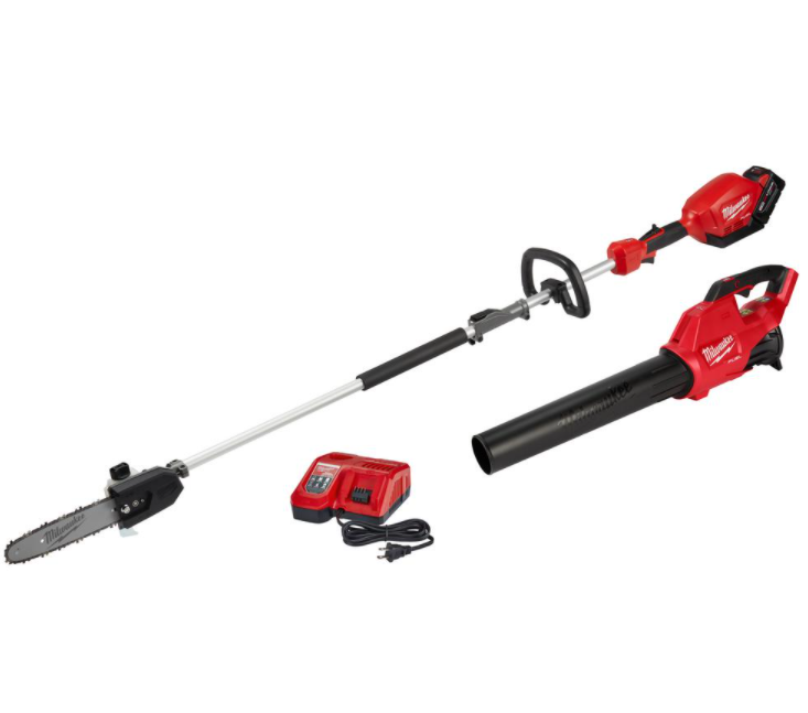 Milwaukee M18 Quik Lok Pole Saw Kit (8ah Battery and Charger) with Free M18 Fuel Blower $369