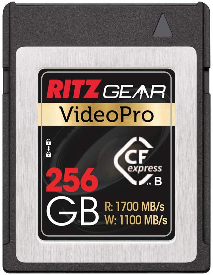 Ritz Gear Video Pro CFExpress Card 256GB Type B (1700/1100 R/W) Pairs with Compatible Panasonic, Canon & Sony DSLR/Mirrorless Cameras $74.99