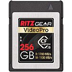 Ritz Gear Video Pro CFExpress Card 256GB Type B (1700/1100 R/W) Pairs with Compatible Panasonic, Canon &amp; Sony DSLR/Mirrorless Cameras $74.99