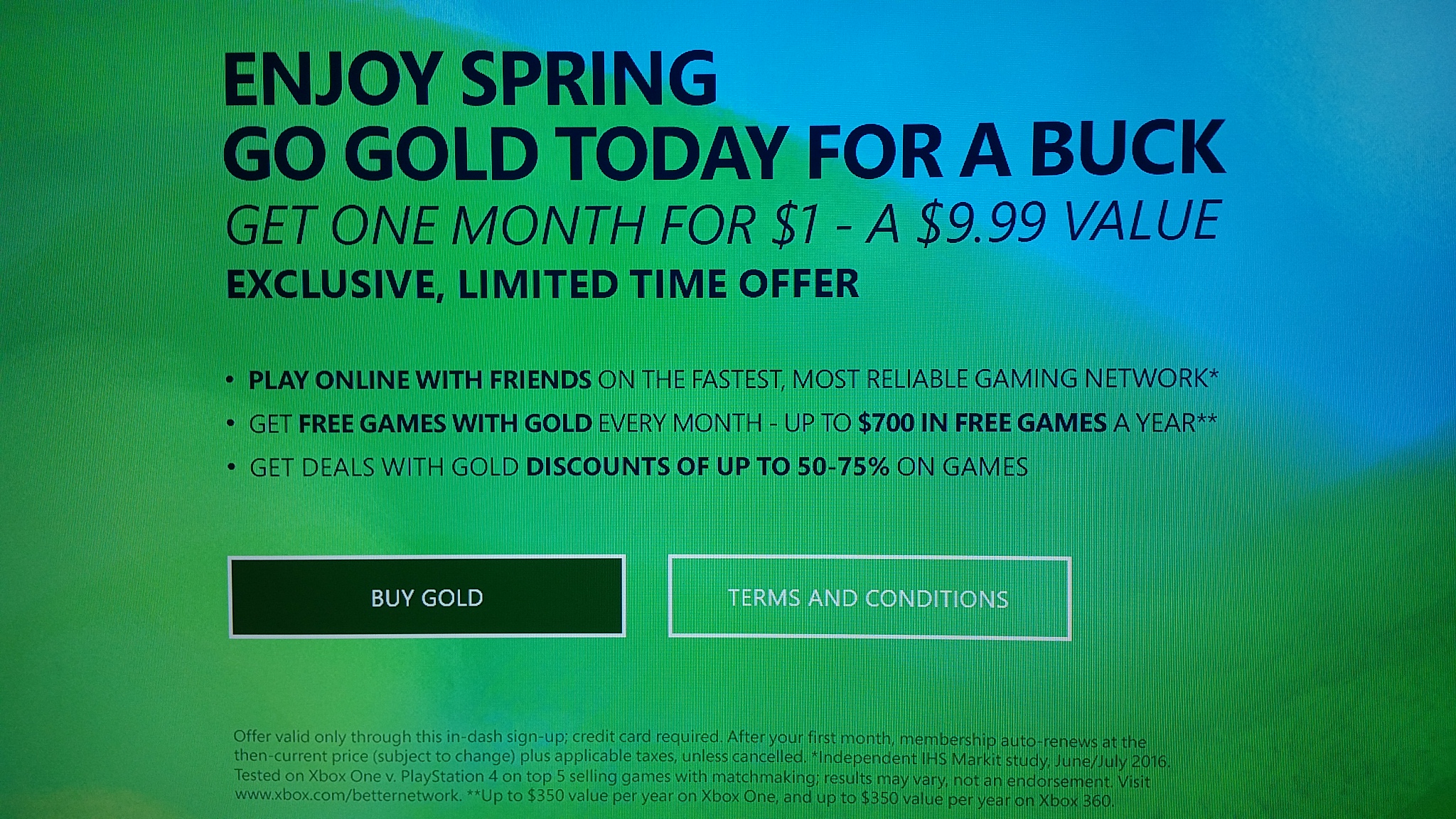 Xbox Live Gold 1 Month For $1 - In-Dash Sign Up - Non ...