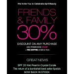 30% off Vincent Logo Cosmetics Friends &amp; Family Sale