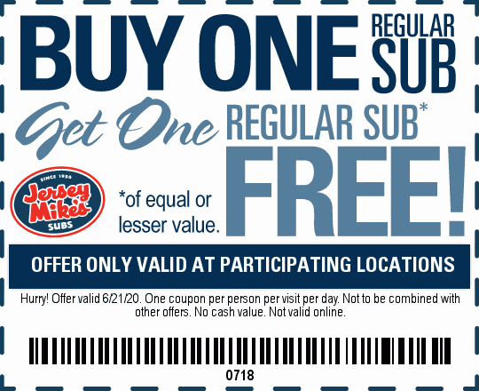 BOGO Jersey Mike's sub for fathers day YMMV