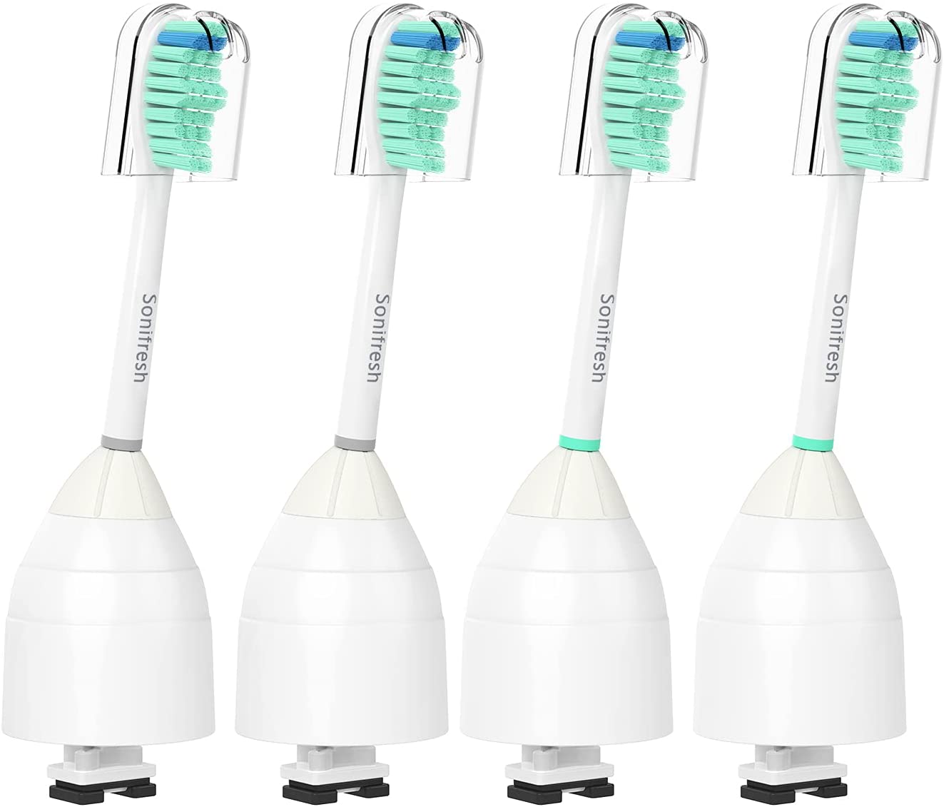 4 Pack E-Series Senyum Replacement Brush Heads - Upgraded Quality and Compatible with All Philips Sonicare Screw-on Electric Toothbrushes - FBA Shipping $8.83