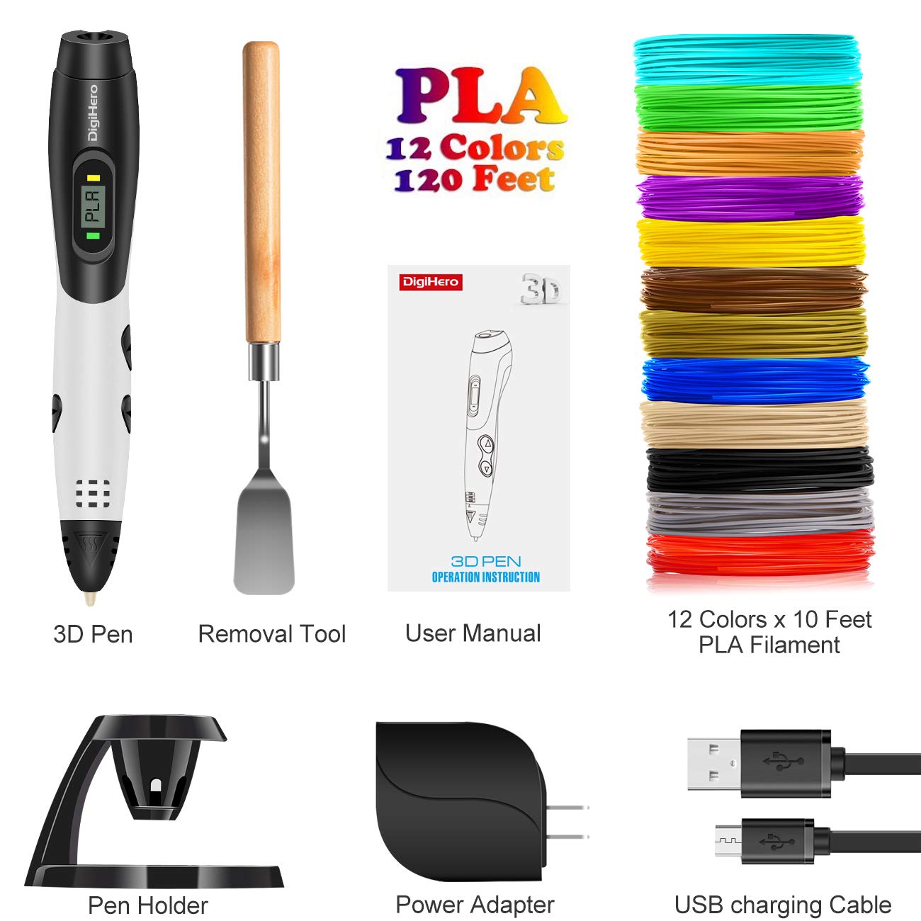 3d Pen With Lcd Screen Digihero Toys For Kids 3d Pen With 1 75mm
