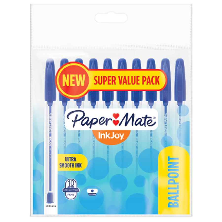 Paper Mate InkJoy 50ST Ballpoint Pens Medium Point (1.0mm) Blue or Black 10 Count $0.49