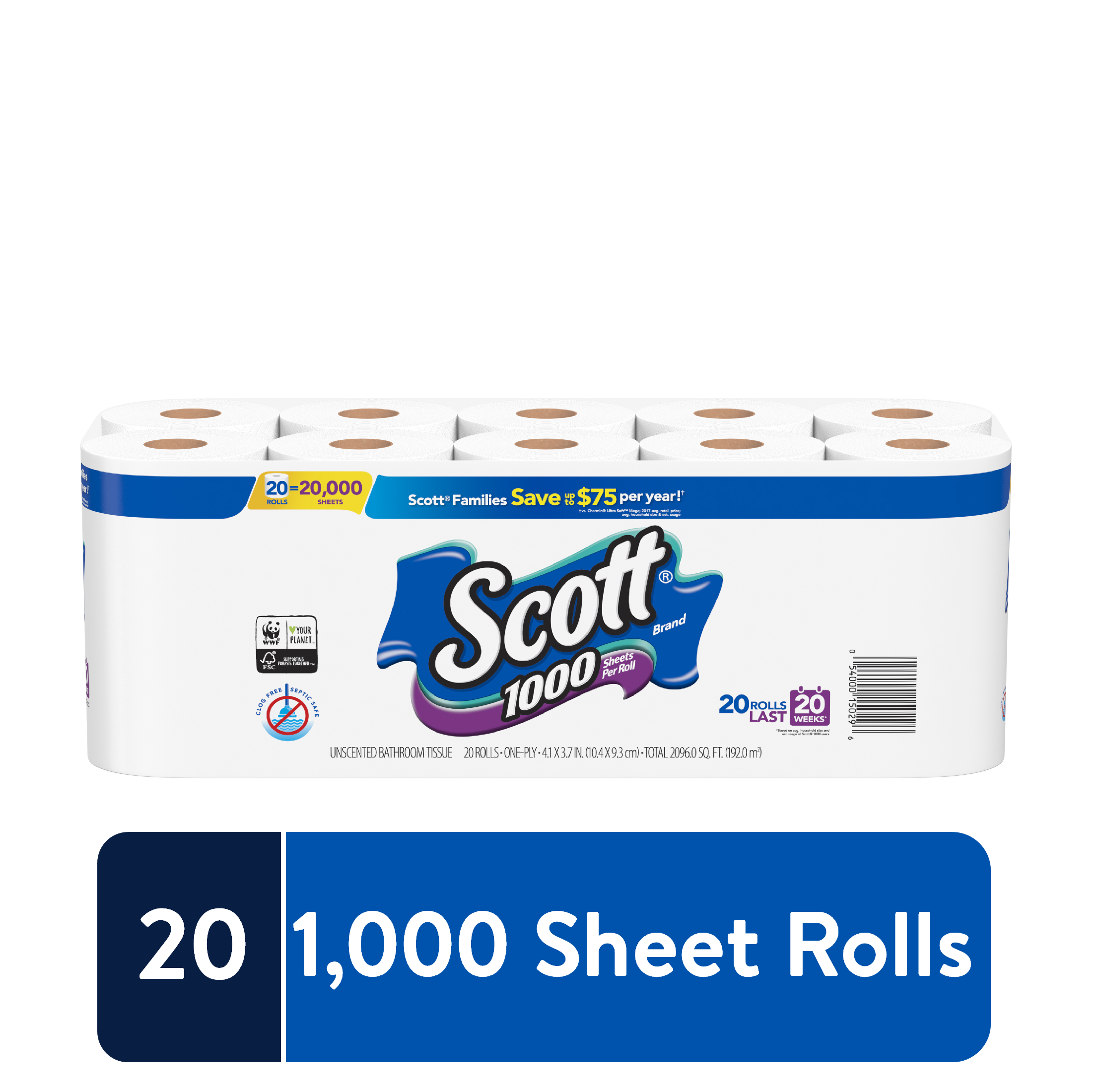 Scott 1000 Toilet Paper 20 Rolls 20 000 Sheets 0 Availability Depends On Zip Code 14 27