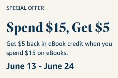 Select Amazon Accounts: Spend $15+ on Kindle eBooks, Get