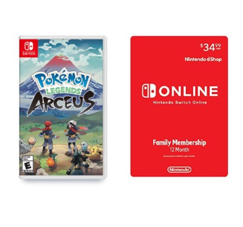 Pokemon Legends: Arceus (Nintendo Switch) + 12-Month Nintendo Switch Online Family Membership - $59.99 @ Antonline
