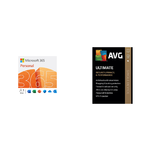 Microsoft 365 Bundles (Digital): 12-Month Microsoft 365 Personal + 1-Yr AVG Ultimate $40 &amp; More