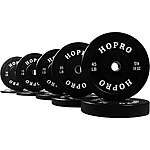 260-lb BalanceFrom HOPRO Olympic Bumper Plate Weight Plate w/ Steel Hub Set $200 + Free Shipping