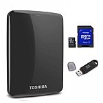 1TB Toshiba Canvio Connect Portable HDD + 16GB MicroSD Card + 16GB USB Drive $45 + Free Store Pickup