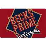 Gift Cards: $25 Becks Prime, Brothers Bar & Grill $21.25 &amp; More + Free S&amp;H