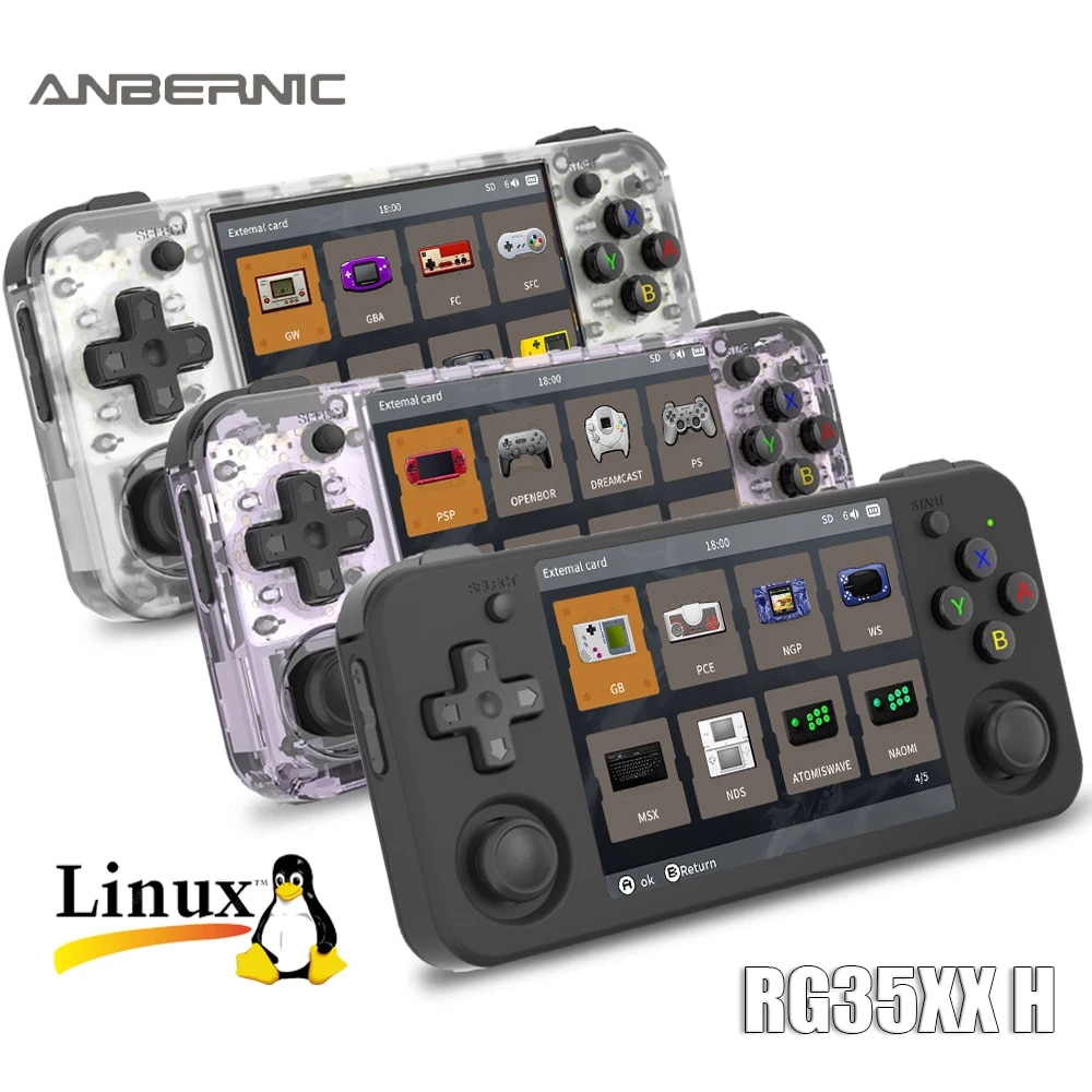 AlixEpress: Anbernic RG35XX H Retro Game Emulation Handheld (Various Colors) from $52.75 or $46.75 for New Customers + Free 15-20 Day Shipping