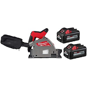 M18 FUEL 18V Lith-Ion Cordless Brushless 6-1/2 in. Plunge Cut Track Saw w/ (2) High Output 6.0 Ah Battery Pack $379