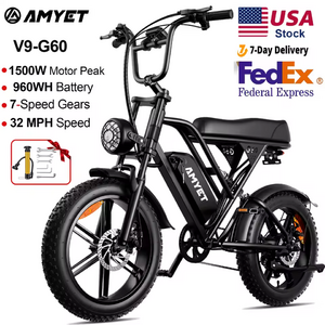 20" AMYET V9-G60 48V 20AH 1000W Fat Tire Adult Ebike $483.55 + Free Shipping