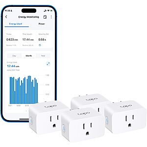 $22.96: 4-Pack TP-Link Tapo Wi-Fi Smart Plug (P115) + 25% Back w/ Prime Visa Card at Amazon ($5.74 each)