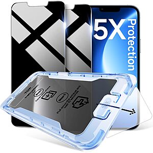 2-Pack SMARTDEVIL Privacy Screen Protectors for iPhones 12-16 $4.85 + Free Shipping w/ Prime or on $35+