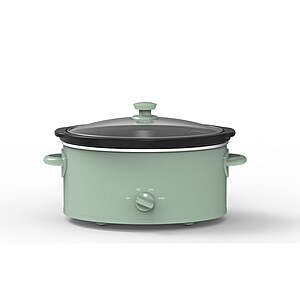 6-Qt Mainstays 210W Oval Slow Cooker w/ Glass Lid (2 Colors)