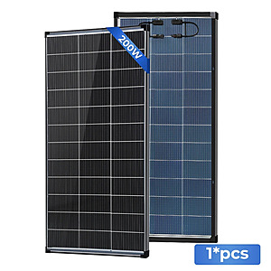 200W AeternaSol N-Type 18BB Bifacial Solar Panel + Free S&H