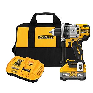 DEWALT 20V MAX XR Brushless Hammer Drill Kit w/ 8.0 Ah Battery & Charger $179 + ~$13 Shipping