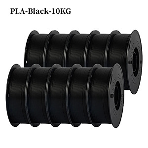 10-Pk 1KG KINGROON 1.75mm PLA 3D Printer Filament (Black) $59.35 + Free S&H