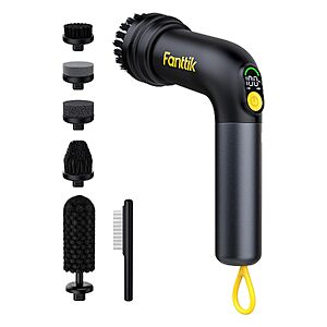 Fanttik G9 Handy Cordless Electric Spin Scrubber w/ 5 Brush Heads & LED Display $36 + Free S&H