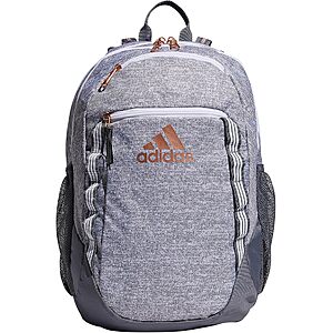 Adidas 40L Excel 6 School Backpack (Jersey Grey/ Onix Grey/ Rose Gold)