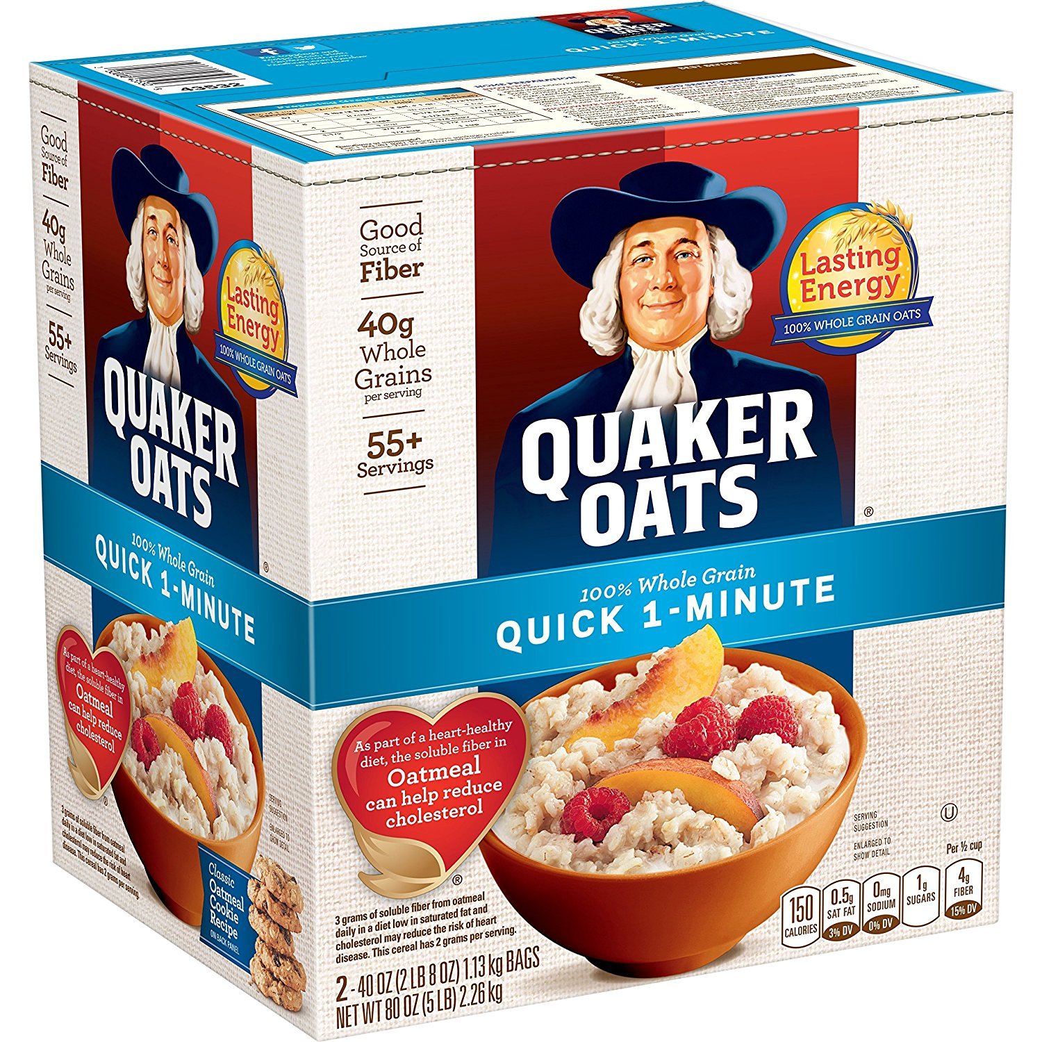 80-Oz Quaker Oats Quick 1-Minute Oatmeal - Slickdeals.net