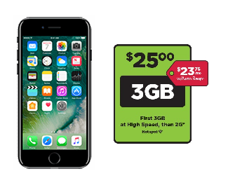 Simple Mobile Reconditioned 32GB Apple iPhone 7 - Black (Locked) + 30-day $25 3GB Prepaid Plan - $107.50 (after 25% Off email coupon) + Free Shipping