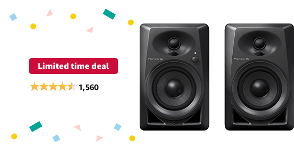 Limited-time deal: Pioneer DJ DM-40 - 21W 4" Two-Way Active Monitor - Black (Pair) - $111.80