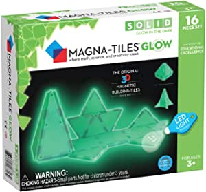 Magna-Tiles Glow in the Dark Set - 16 Pieces & LED Light $24.37