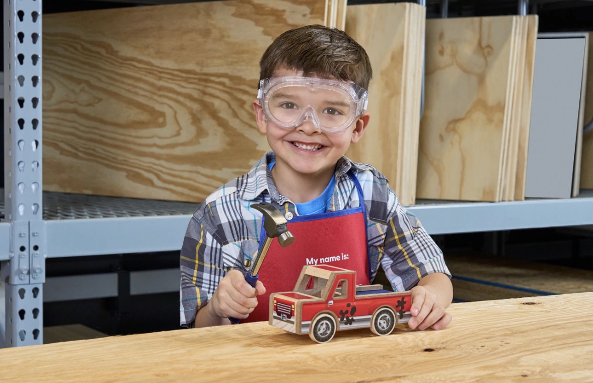 Lowe's DIY Kids Rolling Toy Pickup Truck (Saturday, August