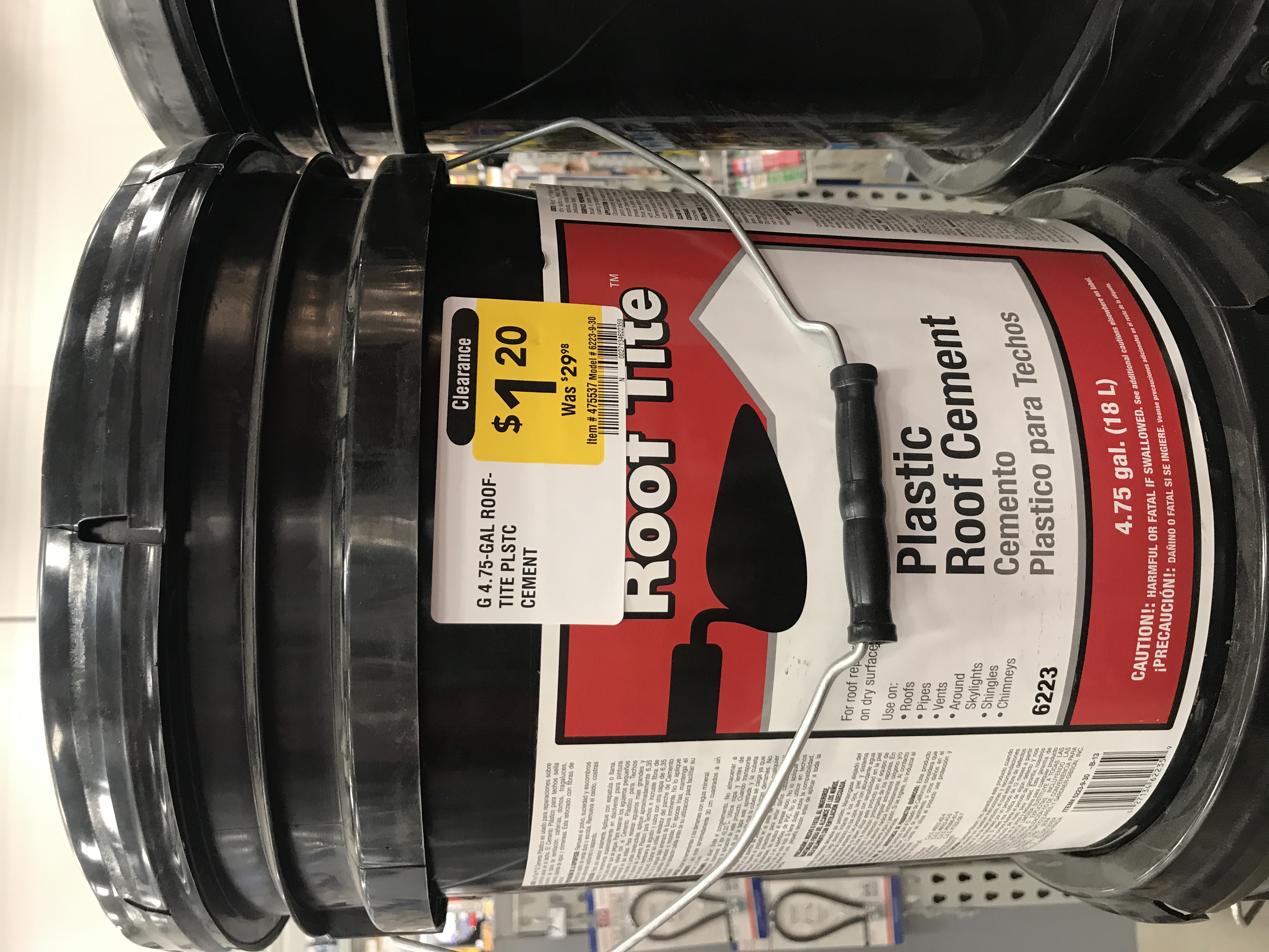 Roof Tite Plastic Roof Cement - 4.75 Gallon Bucket $1.20 ...