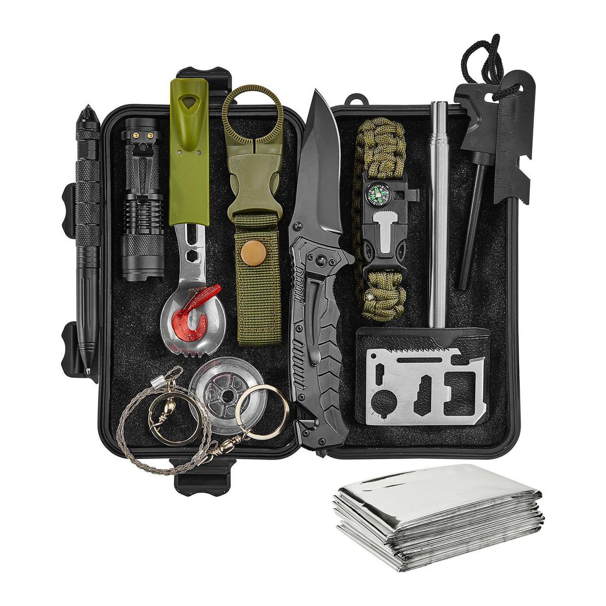 Nice comprehensive survival emergency pack great for car or backpacks  $25 @ HF